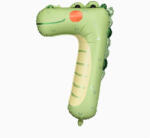  7. szám krokodil fólia lufi