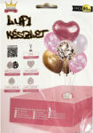  Lufi készlet asztali Boldog szülinapotl arany-rózsaszín-szív