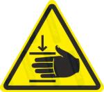  Kéz sérülés veszélye piktogram matrica : Tábla-matrica mérete - 50 x 44 mm (4db), Tábla-matrica típusa - matrica