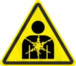  Egészségre káros veszély piktogram matrica ISO 7010 W071 : Tábla-matrica mérete - 50 x 44 mm (4db), Tábla-matrica típusa - matrica