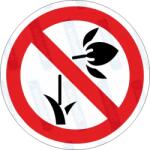  Virágot letépni - leszakítani tilos piktogram matrica : Tábla-matrica mérete - 100 x 100 mm, Tábla-matrica típusa - matrica