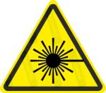  Lézersugár veszélye piktogram matrica : Tábla-matrica mérete - 50 x 44 mm (4db), Tábla-matrica típusa - matrica