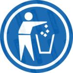  Használja a szemetest piktogram matrica : Tábla-matrica mérete - 50 x 50 mm (4db), Tábla-matrica típusa - matrica