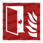  Tűzbiztos ajtó piktogram matrica F007 : Tábla-matrica mérete - 150 x 150 mm, Tábla-matrica típusa - matrica