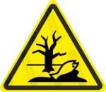  Környezetre káros veszély piktogram matrica W072 : Tábla-matrica mérete - 50 x 44 mm (4db), Tábla-matrica típusa - matrica