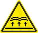  Áradás veszély piktogram matrica W077 : Tábla-matrica mérete - 200 x 175 mm, Tábla-matrica típusa - matrica