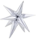Fundrag fóliás fuli, 65 cm, ezüst színű, csillag formájú