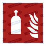  Távoli oltóállomás piktogram matrica F014 : Tábla-matrica mérete - 50 x 50 mm (4db), Tábla-matrica típusa - matrica