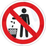  Nem hulladéktároló piktogram matrica : Tábla-matrica mérete - 200 x 200 mm, Tábla-matrica típusa - matrica