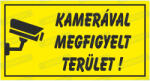  Kamerával megfigyelt terület (sárga) tábla matrica : Tábla-matrica mérete - A4 / 210 x 297 mm, Tábla-matrica típusa - 3mm pvc tábla