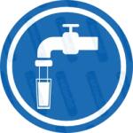  Ivóvíz piktogram matrica : Tábla-matrica mérete - 200 x 200 mm, Tábla-matrica típusa - matrica