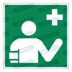  Elsősegélynyújtó személy piktogram matrica E064 : Tábla-matrica mérete - 200 x 200 mm, Tábla-matrica típusa - matrica