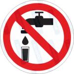  Nem ivóvíz piktogram matrica : Tábla-matrica mérete - 50 x 50 mm (4db), Tábla-matrica típusa - matrica