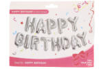  Ante fólia lufi 16 inch Happy Birthday, ezüst