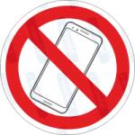  Mobil Telefon tilos piktogram matrica : Tábla-matrica mérete - 150 x 150 mm, Tábla-matrica típusa - matrica