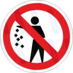  Szemetelni tilos piktogram matrica : Tábla-matrica mérete - 150 x 150 mm, Tábla-matrica típusa - matrica