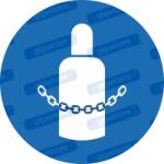  Gázpalack rögzítése kötelező piktogram matrica : Tábla-matrica mérete - 50 x 50 mm (4db), Tábla-matrica típusa - matrica