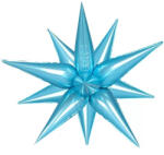 Fundrag fóliás fuli, 65 cm, kék színű, csillag formájú