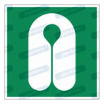  Mentőmellény piktogram matrica E044 : Tábla-matrica mérete - 150 x 150 mm, Tábla-matrica típusa - matrica