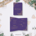  4 oldalas esküvői meghívó - Sablon 7