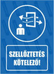  Szellőztetés kötelező piktogram+felirat tábla matrica : Tábla-matrica mérete - A4 / 210 x 297 mm, Tábla-matrica típusa - matrica