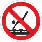  Vízbe ugrani tilos piktogram matrica : Tábla-matrica mérete - 50 x 50 mm (4db), Tábla-matrica típusa - matrica