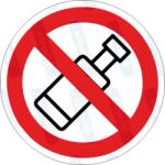  Üveget tilos piktogram matrica : Tábla-matrica mérete - 150 x 150 mm, Tábla-matrica típusa - matrica