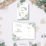  4 oldalas esküvői meghívó - Sablon 1