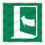  Ajtó balról tolásra nyílik piktogram matrica E022 : Tábla-matrica mérete - 200 x 200 mm, Tábla-matrica típusa - matrica