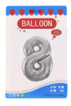  Fóliás lufi szám Ante 16 inch ezüst - 8