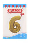 Fóliás lufi szám Ante 16 inch arany - 6
