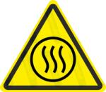  Forró tartalom vagy összetevő veszélye piktogram matrica W079 : Tábla-matrica mérete - 50 x 44 mm (4db), Tábla-matrica típusa - matrica