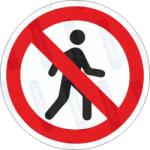  Átjárás tilos piktogram matrica : Tábla-matrica mérete - 50 x 50 mm (4db), Tábla-matrica típusa - matrica