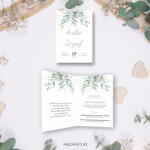  4 oldalas esküvői meghívó - Sablon 2
