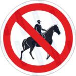  Lovagolni tilos piktogram matrica : Tábla-matrica mérete - 50 x 50 mm (4db), Tábla-matrica típusa - matrica