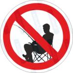  Horgászni tilos piktogram matrica : Tábla-matrica mérete - 200 x 200 mm, Tábla-matrica típusa - matrica