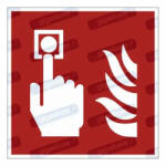  Tűzjelző piktogram matrica F005 : Tábla-matrica mérete - 150 x 150 mm, Tábla-matrica típusa - matrica