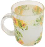  IRIS üveg bögre, napraforgó mintás 9, 7cm (102049) - bestbyte