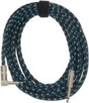 Amumu Woven Instrument Cable Blue Angled 5 m