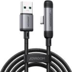 JOYROOM S-A56 EnjoyX sorozatú 90° USB-A - USB-C 3A kábel 1.2m - fekete