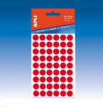 APLI 8 mm kör, kézzel írható etikett, piros 288 darab (LCA2046) (LCA2046)