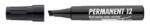 ICO Alkoholos marker, 1-4 mm, vágott, ICO 'Permanent 12', fekete (TICP12FK) (TICP12FK)