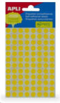 APLI 8 mm kör, kézzel írható etikett, sárga 288 darab (LCA2044) (LCA2044)
