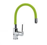  MINOTTI TUBO flexibilis mosogatócsaptelep, 3 csöves, zöld szilikon (6131-3G)