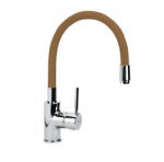  MINOTTI TUBO flexibilis mosogatócsaptelep, 2 csöves, barna (6143BR)