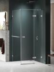 NEW TRENDY Avexa Nickel Brushed cabină de duș 90x90 cm pătrat nichel periat/sticlă transparentă EXK-8694 (EXK8694)