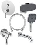 Oltens Set baterie cadă-duș Oltens Rann 34111100, cap de duș Oltens Vann 37008100, 39403100, 39100100, 37108100, 39304100, 37200100 (36079100)