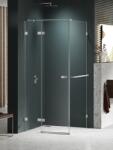 NEW TRENDY Avexa Nickel Brushed cabină de duș 110x100 cm dreptunghiular nichel periat/sticlă transparentă EXK-8672 (EXK8672)