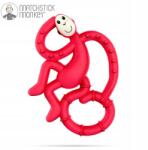 Matchstick Monkey Mini szenzoros szilikon rágóka piros fogkefével (MM)