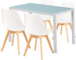 Leziter Liva 4+1 étkező garnitúra fehér-fehér (LUAV120W_DA232AW_4) - homelux